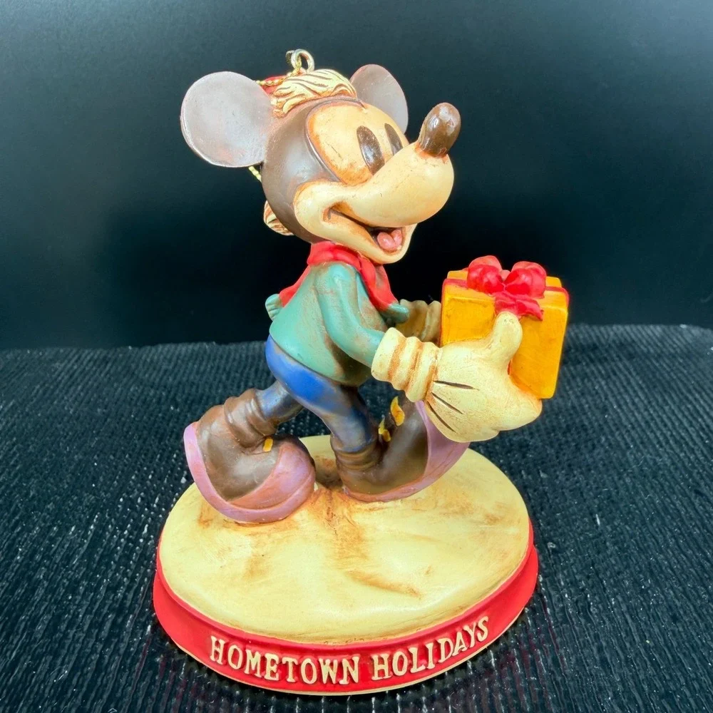 Disney Mickey Mouse Hometown Holidays Disneyland Figurine Ornament Vintage NoBox